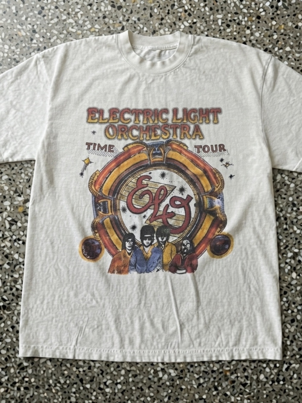 Gildan White Short Sleeve Electric Light Orchestra Tour Tee